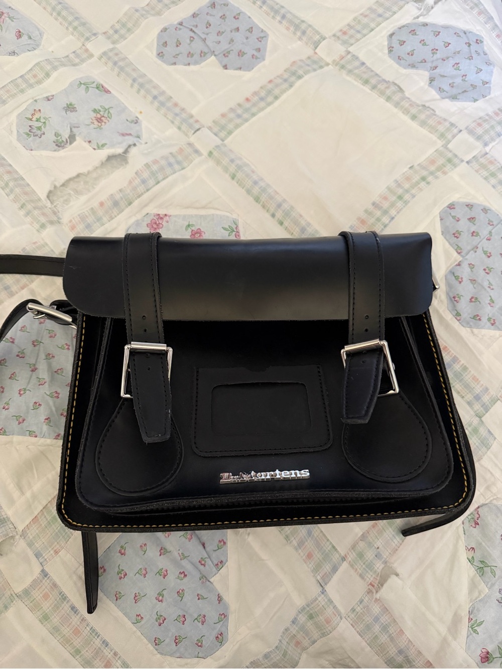 Dr. Martens Black Leather Large Satchel